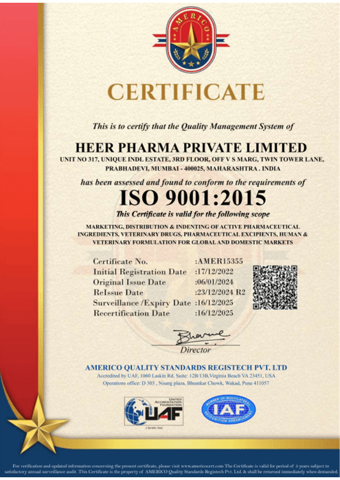 ISO certificate